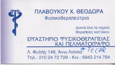 ΕΡΓΑΣΤΗΡΙΟ ΦΥΣΙΚΟΘΕΡΑΠΕΙΑΣ ΦΥΣΙΚΟΘΕΡΑΠΕΙΑ ΑΝΩ ΛΙΟΣΙΑ ΠΛΑΒΟΥΚΟΥ ΘΕΟΔΩΡΑ