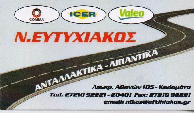 ΕΜΠΟΡΙΟ ΑΝΤΑΛΛΑΚΤΙΚΩΝ ΑΥΤΟΚΙΝΗΤΩΝ ΚΑΛΑΜΑΤΑ ΕΥΤΥΧΙΑΚΟΣ ΝΙΚΟΛΑΟΣ