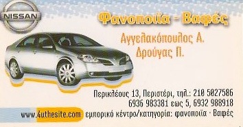 ΦΑΝΟΠΟΙΕΙΟ ΑΥΤΟΚΙΝΗΤΩΝ ΒΑΦΕΣ ΣΥΝΕΡΓΕΙΟ ΠΕΡΙΣΤΕΡΙ ΑΤΤΙΚΗ ΑΓΓΕΛΑΚΟΠΟΥΛΟΣ ΑΘΑΝΑΣΙΟΣ ΚΑΙ ΣΙΑ ΟΕ